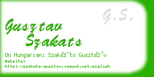 gusztav szakats business card